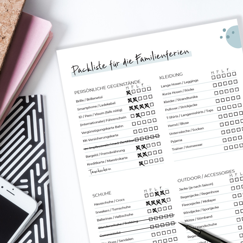 Ferien-Checkliste