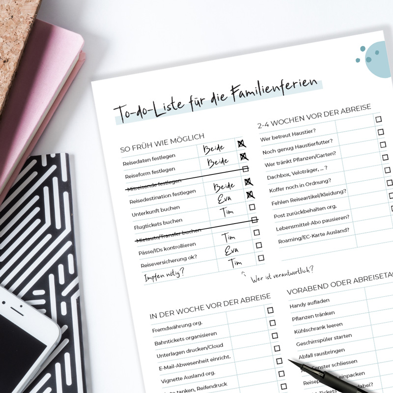 Ferien-Checkliste