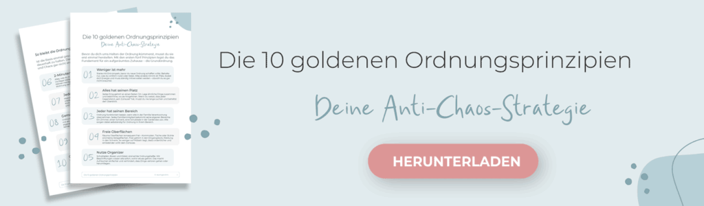 Banner 10 goldene Ordnungsprinzipien